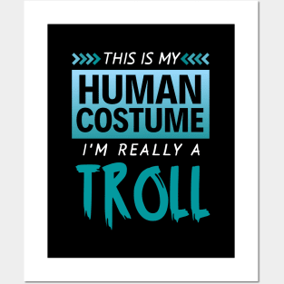 This is My Human Costume I'm Really a Troll (Gradient) Posters and Art